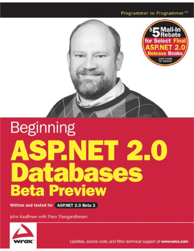 خرید و دانلود نسخه کامل کتاب Beginning ASPNET 20 databases : beta preview
