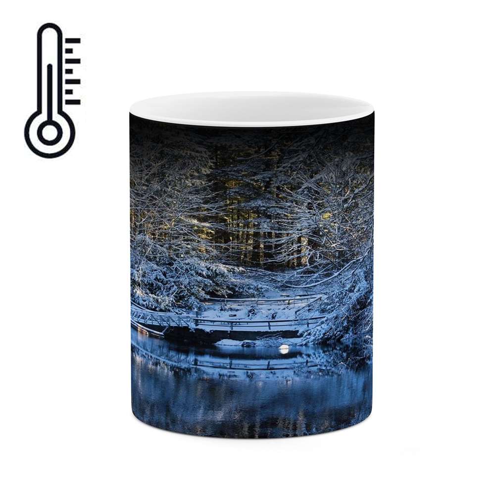 ماگ حرارتی کاکتی طرح منظره برفی مدل mgh15026