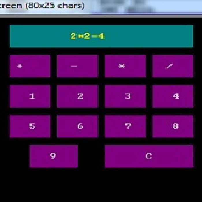 ماشین حساب گرافیکی با زبان اسمبلی