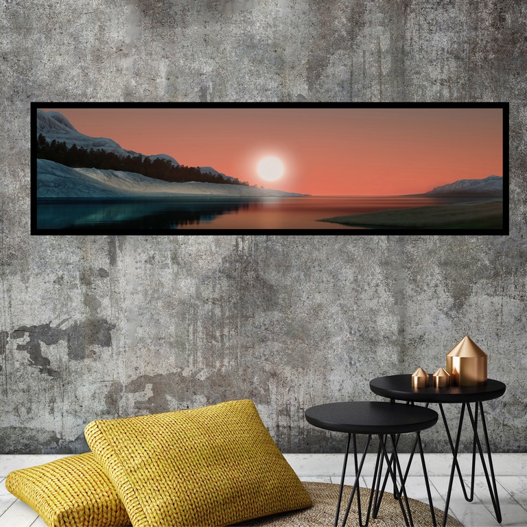 تابلو بکلیت طرح غروب خورشید و دریا مدل B-7780