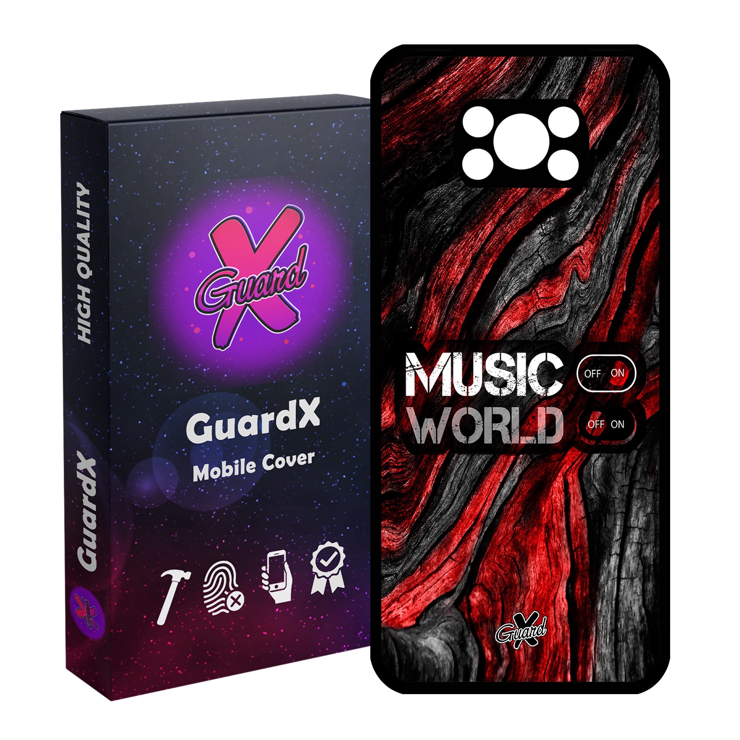 کاور گارد ایکس طرح Music مدل Glass10160 مناسب برای گوشی موبایل شیائومی Poco X3 Pro