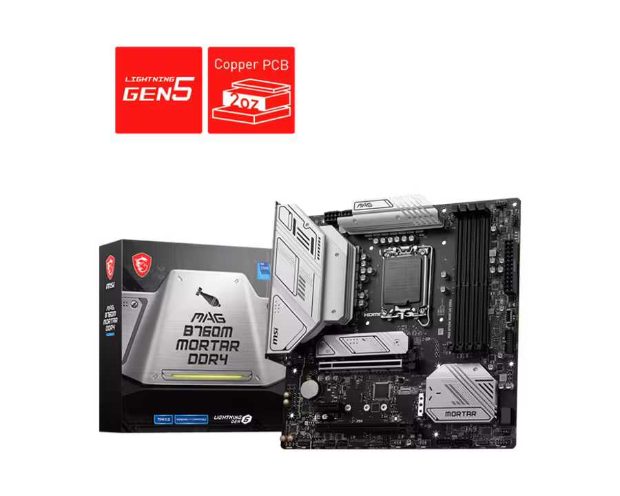 مادربرد ام اس آی مدل MAG B760M MORTAR DDR4 سوکت LGA1700