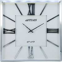 ساعت دیواری آرتمیس کد 2026 Silver White نقره ای سفید