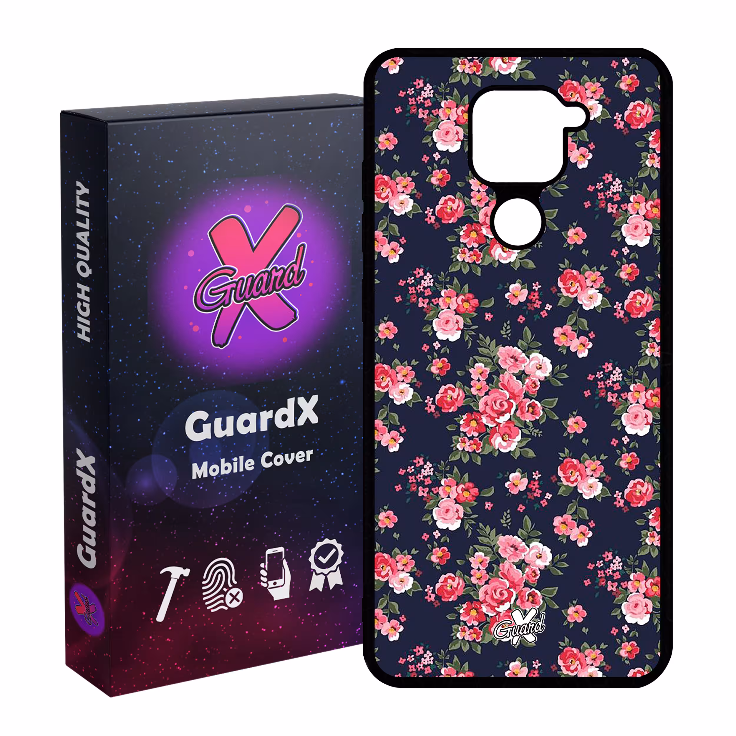 کاور گارد ایکس طرح Flower مدل Glass10130 مناسب برای گوشی موبایل شیائومی Redmi Note 9