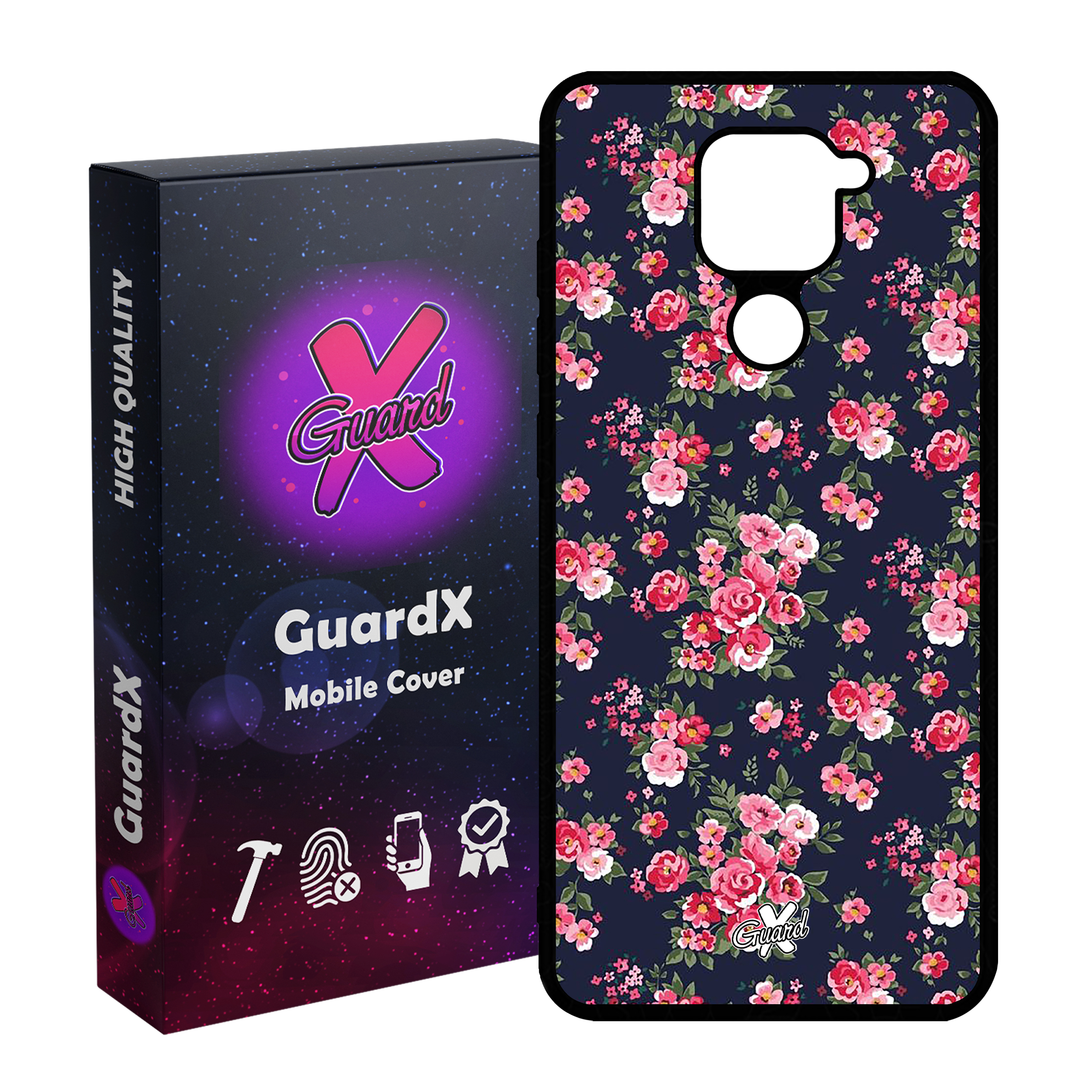 کاور گارد ایکس طرح Flower مدل Glass10130 مناسب برای گوشی موبایل شیائومی Redmi Note 9