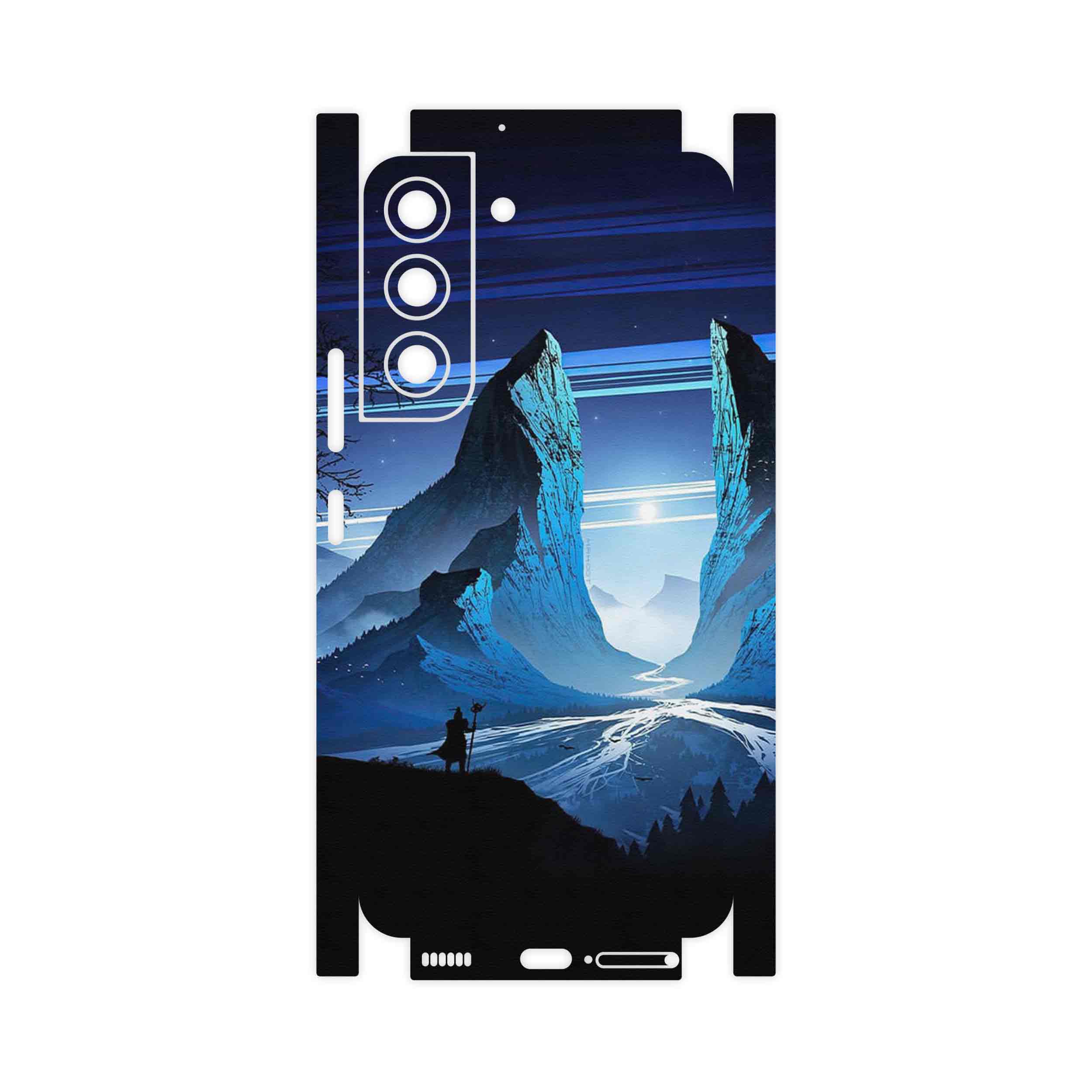 برچسب پوششی ماهوت مدل Blue Mountains Digital Art-FullSkin مناسب برای گوشی موبایل سامسونگ Galaxy S22 5G