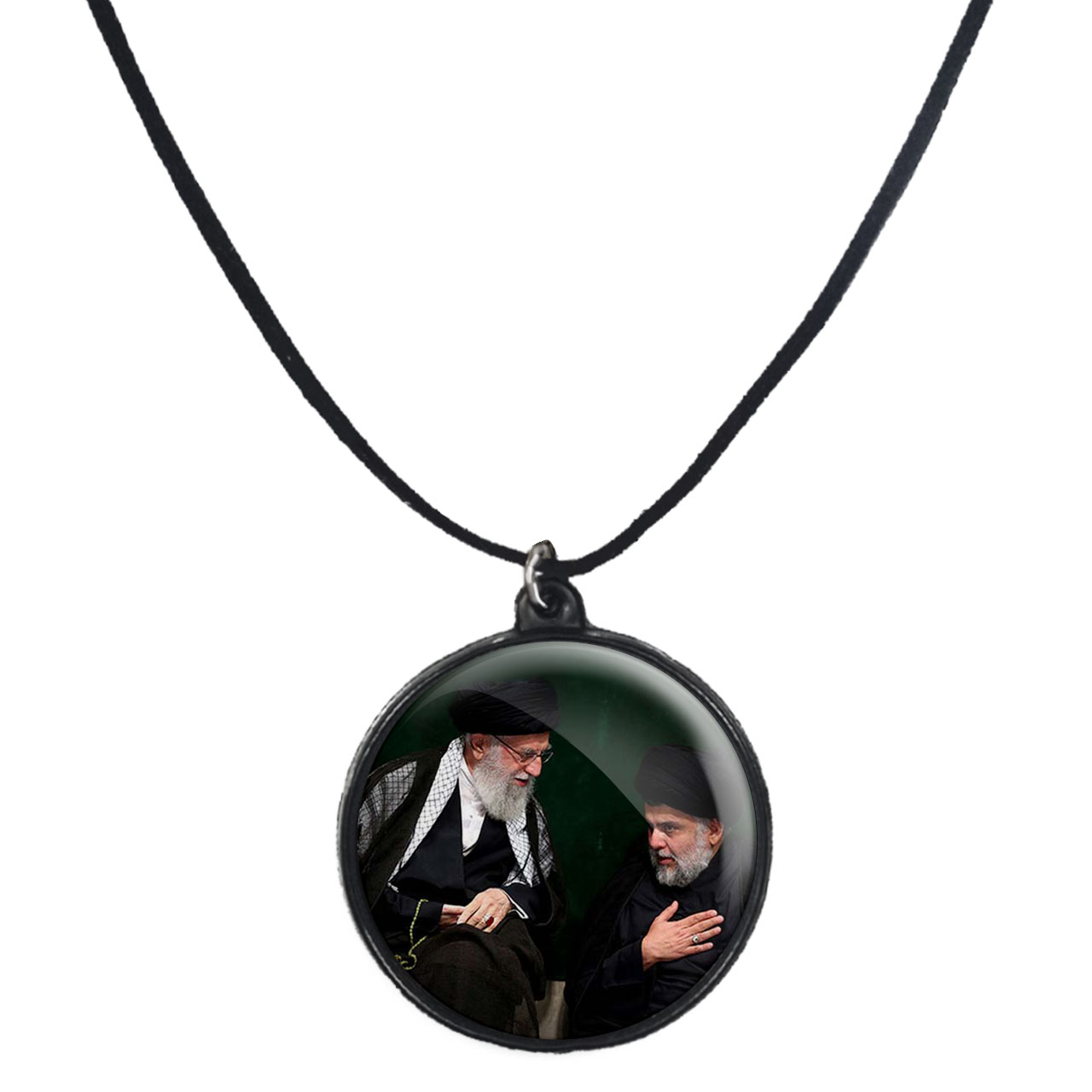 گردنبند پرمانه طرح آیت الله خامنه ای کد pmb.11735 مدل دو طرفه