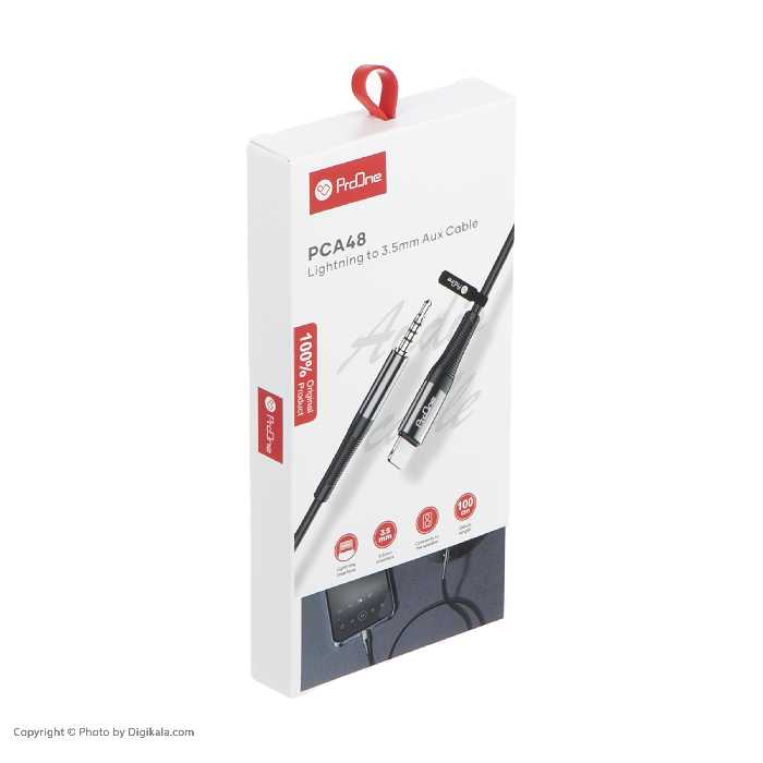 کابل تبدیل لایتنینگ به AUX پرووان مدل PCA48 طول 1 متر