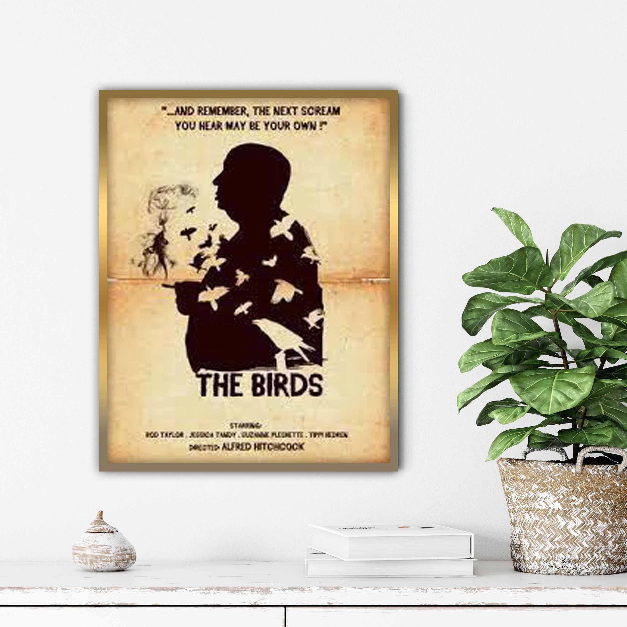 تابلو آتریسا طرح پوستر فیلم THE BIRDS مدل AM090