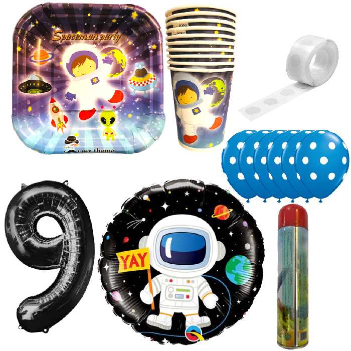 مجموعه 30 عددی تم تولد مستر تم طرح فضانورد کد 9