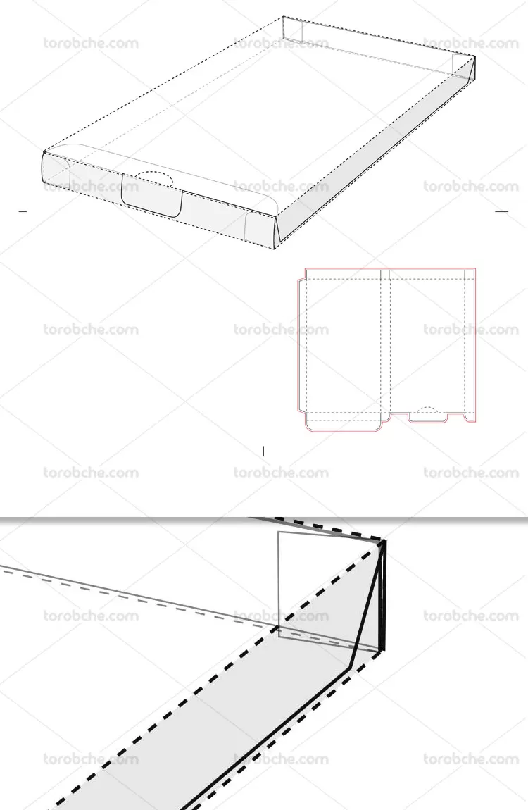 وکتور صفحه گسترده پاکت بسته بندی | گرافیک با طعم تربچه