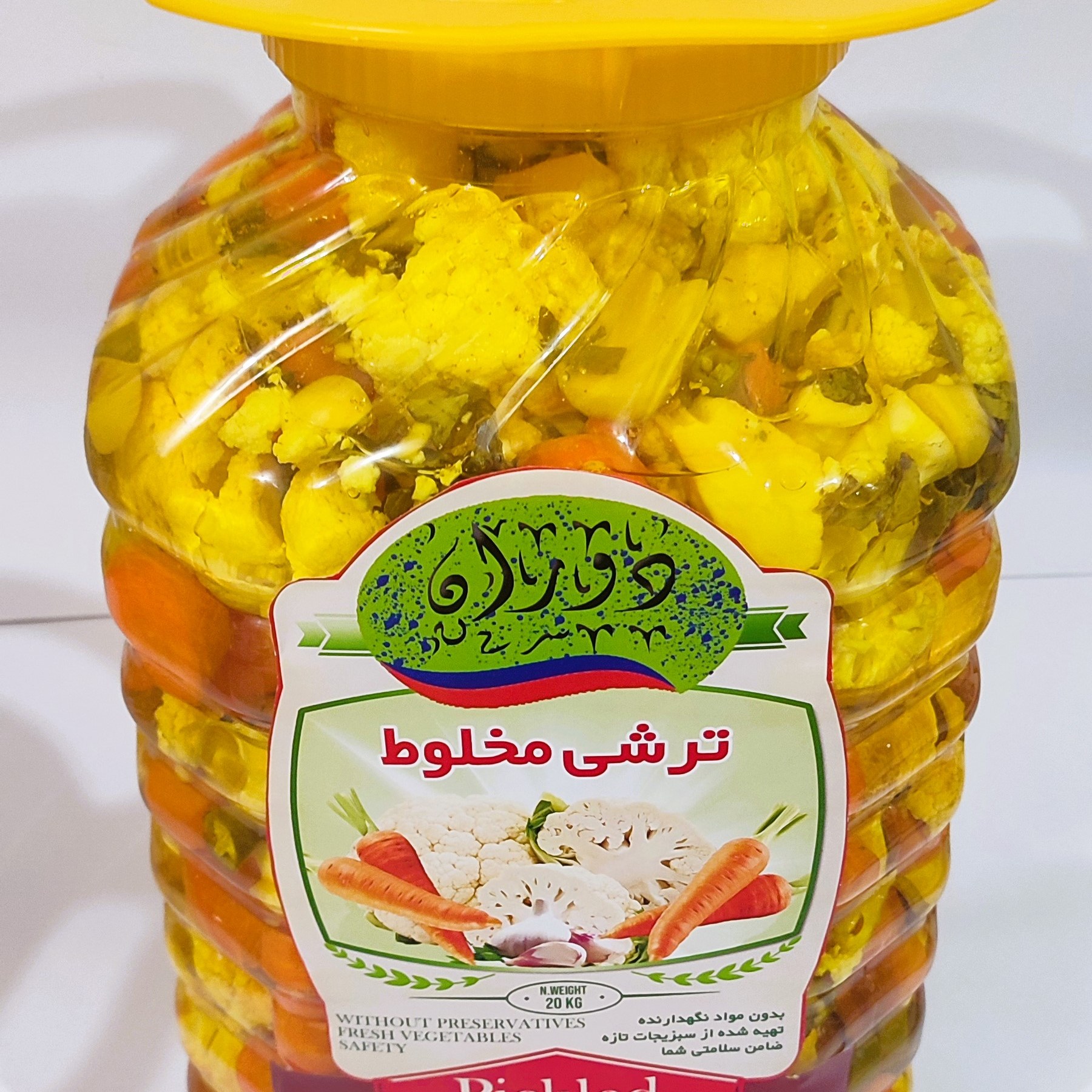 ترشی مخلوط ارگانیک محصولی از ترشیجات دوران