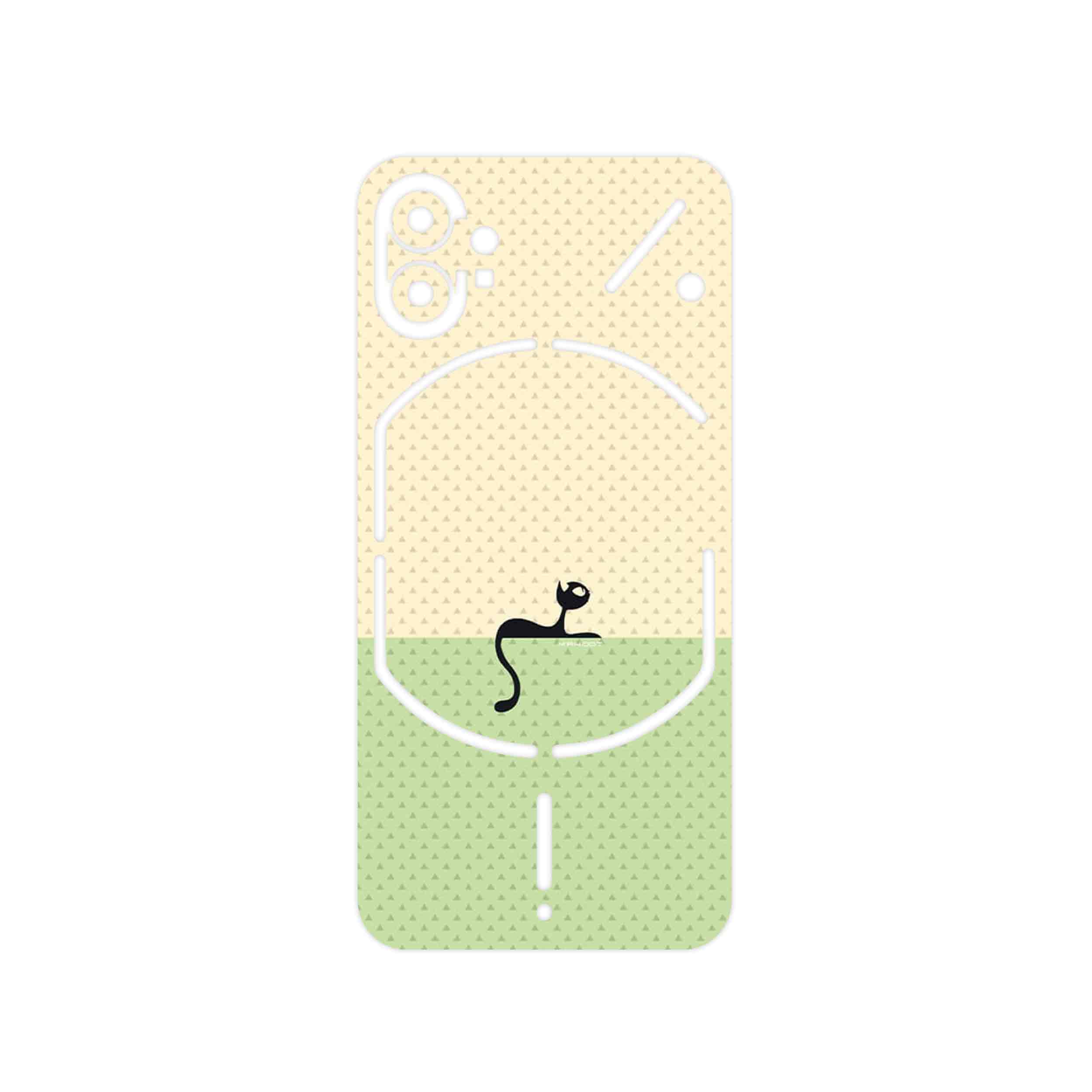 برچسب پوششی ماهوت مدل Minimal Internet Cat Icon مناسب برای گوشی موبایل ناتینگ Phone 1