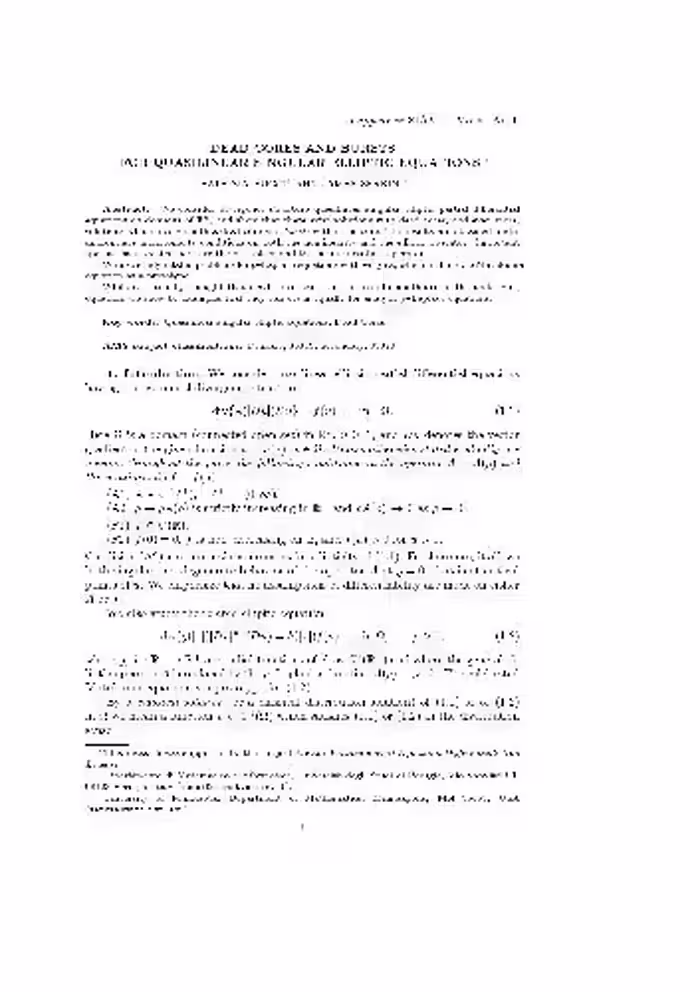 خرید و دانلود نسخه کامل کتاب Dead cores and bursts for quasilinear singular elliptic equations