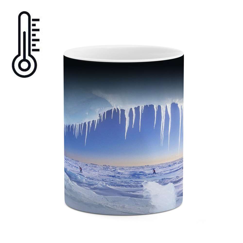 ماگ حرارتی کاکتی طرح منظره برفی مدل mgh15071