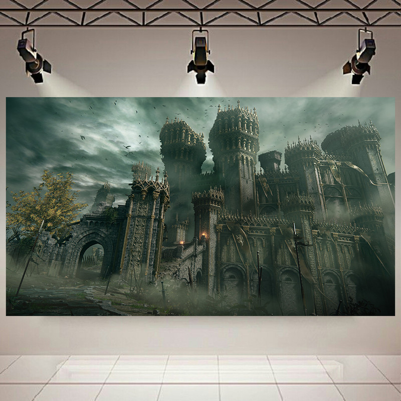 تابلو شاسی مدل چرم شاسی طرح گیم Elden Ring کد AR5610 | دنیای قاب