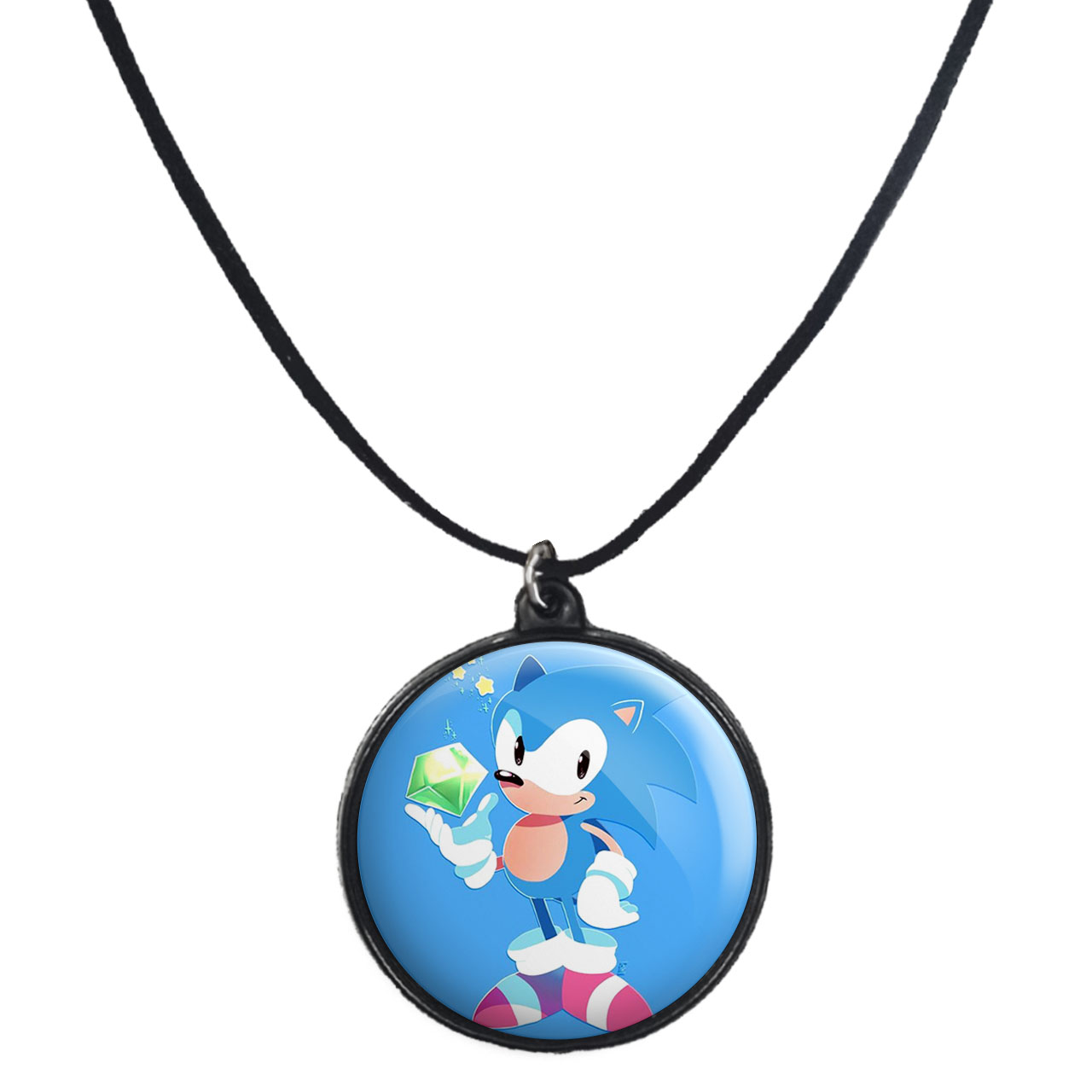 گردنبند پرمانه طرح سونیک کد pmb.14932 مدل دو طرفه