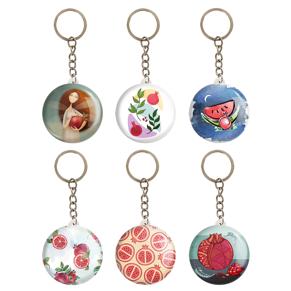 جاکلیدی خندالو مدل شب یلدا کد 1200B مجموعه 6 عددی