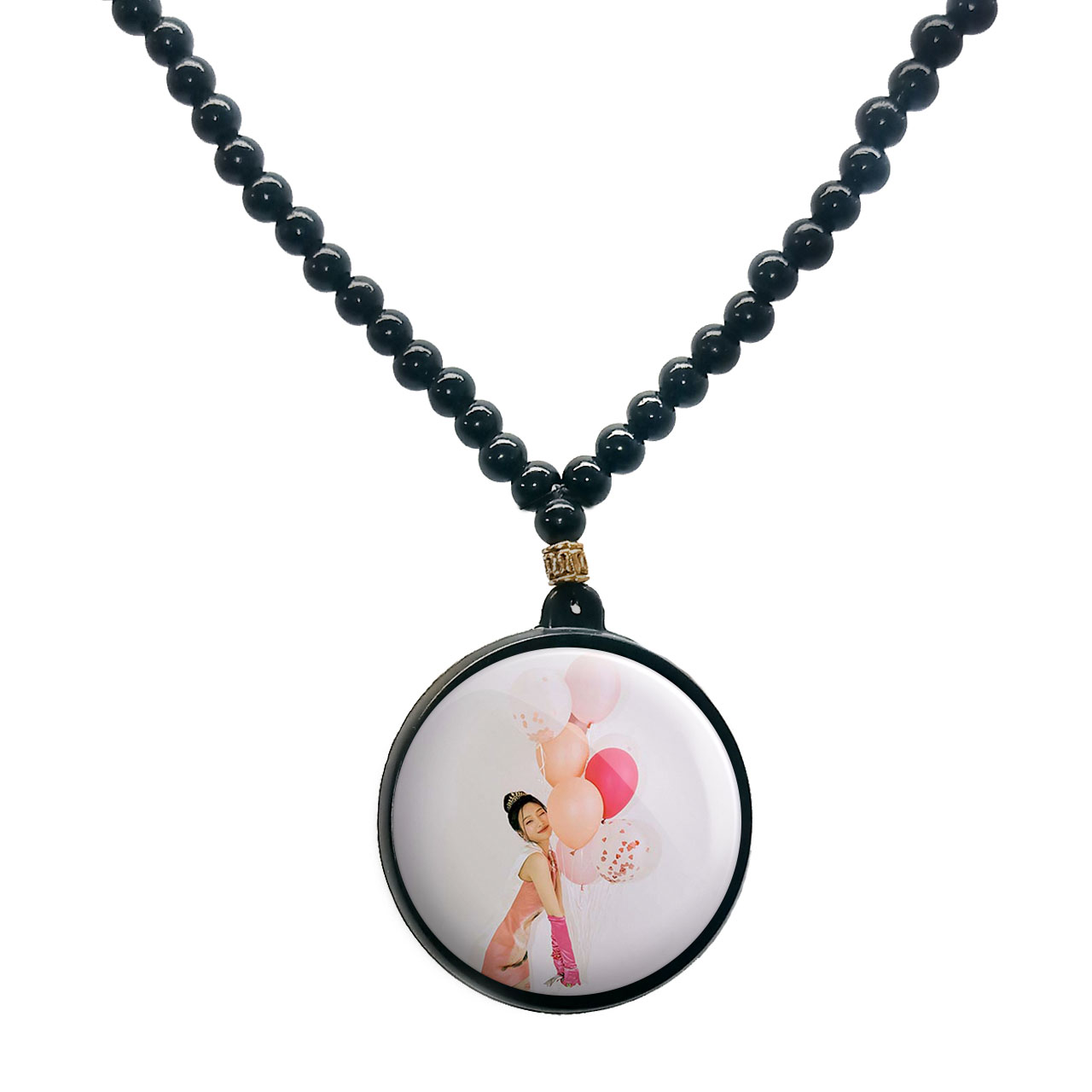 گردنبند پرمانه طرح red velvet کد pmd.12437مدل دو طرفه