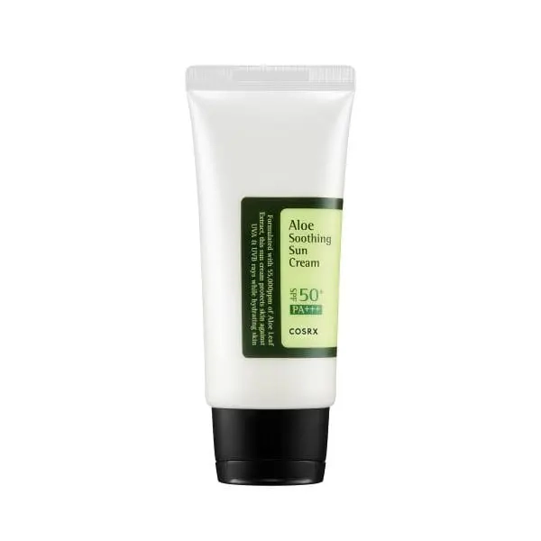 كرم ضد آفتاب تسكين دهنده حاوي آلوئه ورا SPF50 كوزاركس 50 ميل