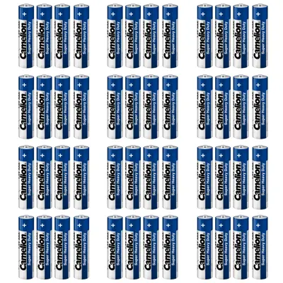 باتری نیم قلمی کملیون مدل Super Heavy Duty بسته 48 عددی 