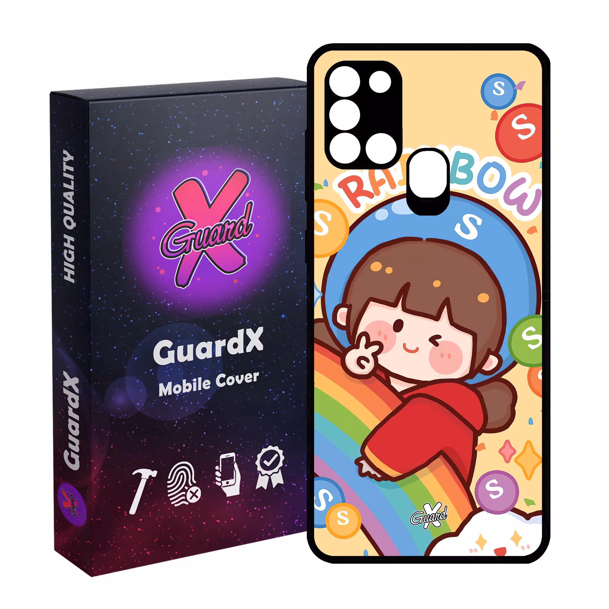 کاور گارد ایکس طرح Girl مدل Glass10520 مناسب برای گوشی موبایل سامسونگ Galaxy A21s
