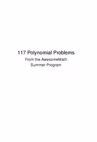 خرید و دانلود نسخه کامل کتاب 117 Polynomial Problems from the Awesomemath Summer Program (XYZ)