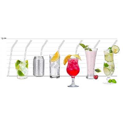  نی نوشیدنی مدل شیشه ای بسته 6 عددی