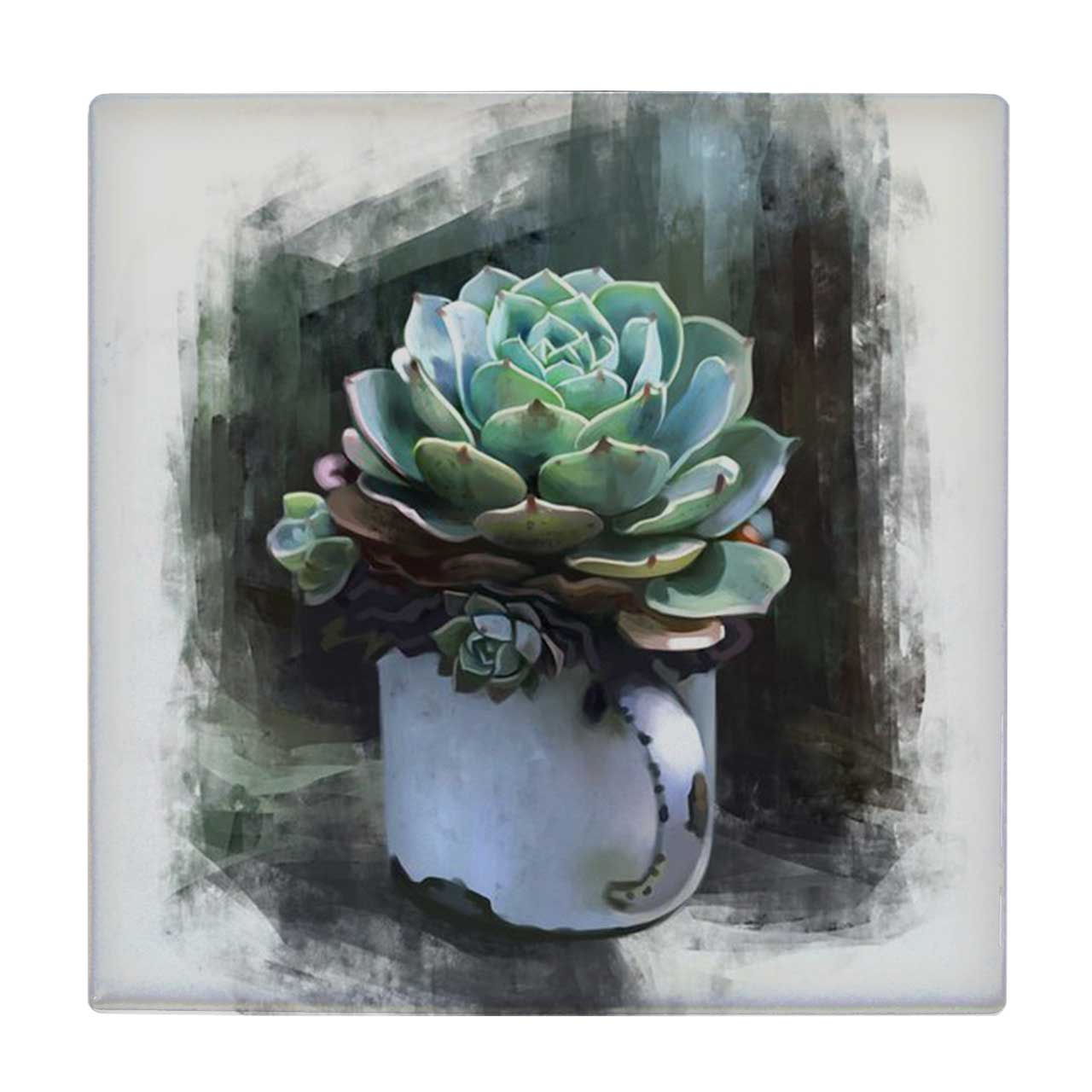 کاشی کارنیلا طرح نقاشی گلدان کاکتوس کد wkk2040