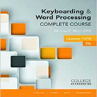 خرید و دانلود نسخه کامل کتاب Keyboarding and Word Processing Complete Course Lessons 1-110: Microsoft Word 2016 (20 Edition) - PDF