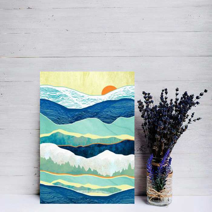 تابلو شاسی گلاک مدل آرت طرح مینیمال کد FART18 | دنیای قاب