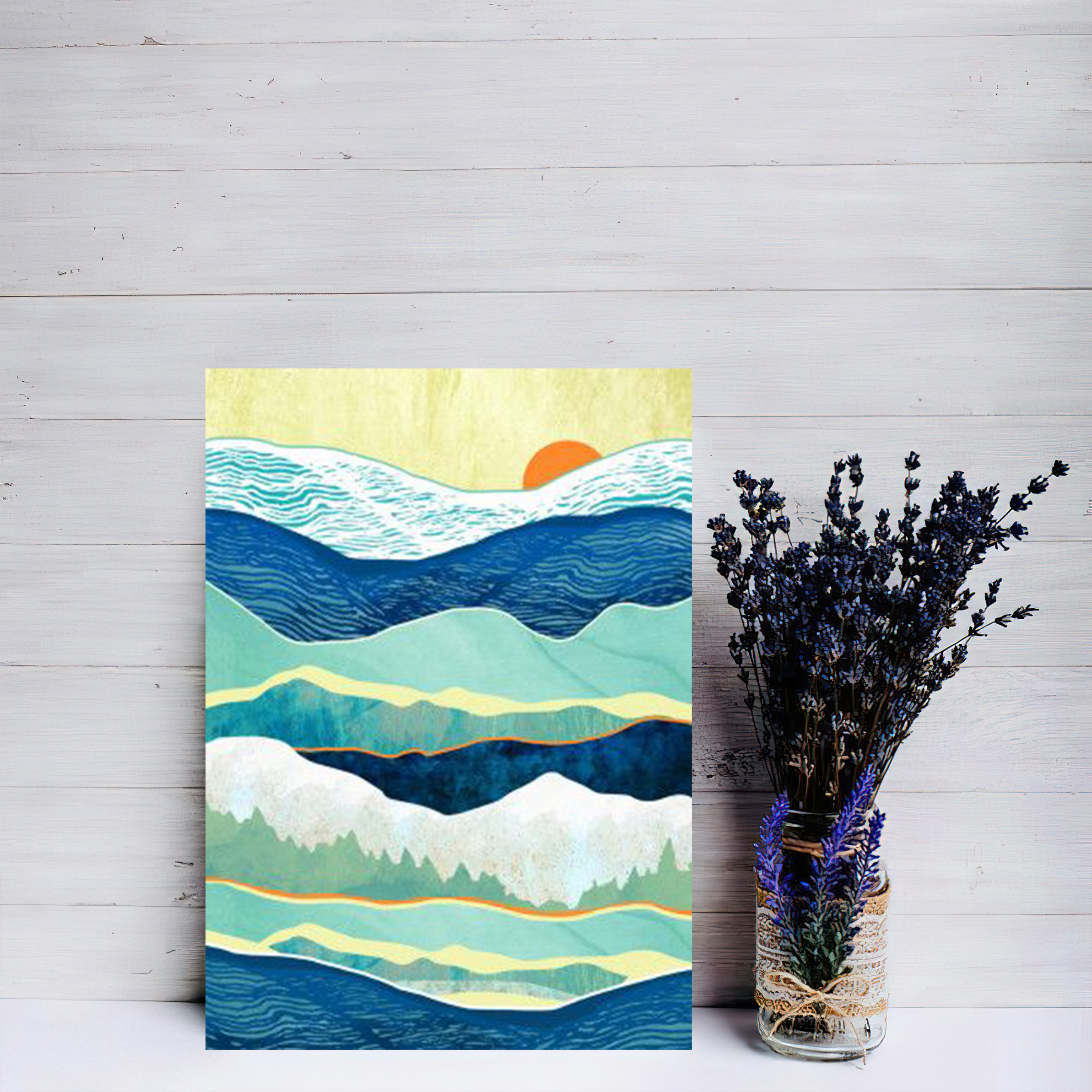 تابلو شاسی گلاک مدل آرت طرح مینیمال کد FART18 | دنیای قاب