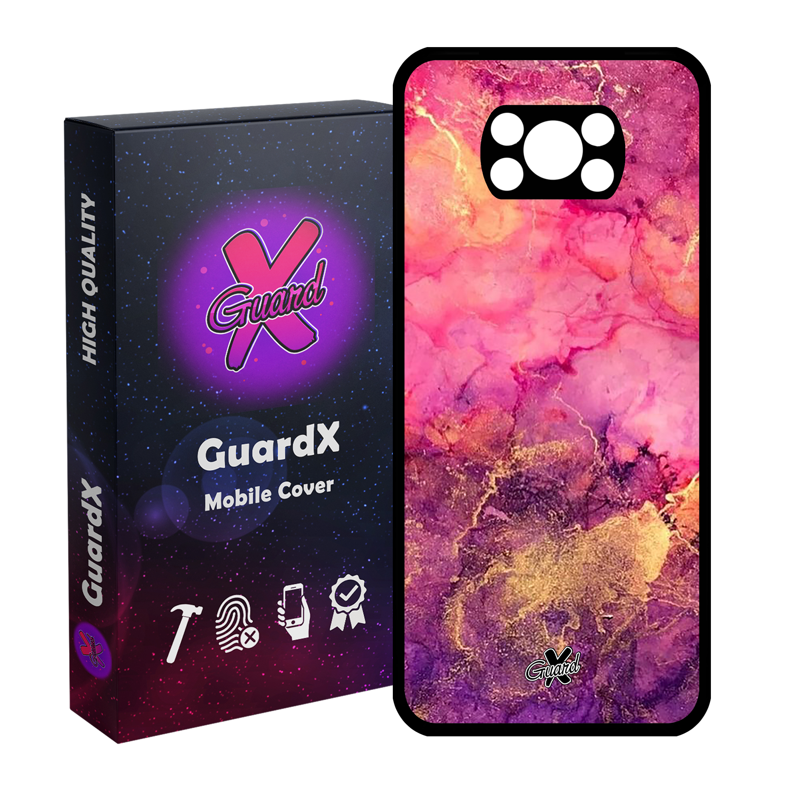 کاور گارد ایکس طرح ماربل مدل Glass10283 مناسب برای گوشی موبایل شیائومی Poco X3 / Poco X3 NFC