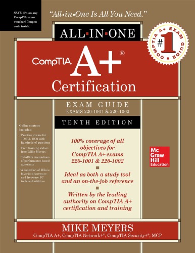 خرید و دانلود نسخه کامل کتاب CompTIA A  Certification All-in-One Exam Guide , Tenth Edition (Exams 220-1001 &amp; 220-1002)