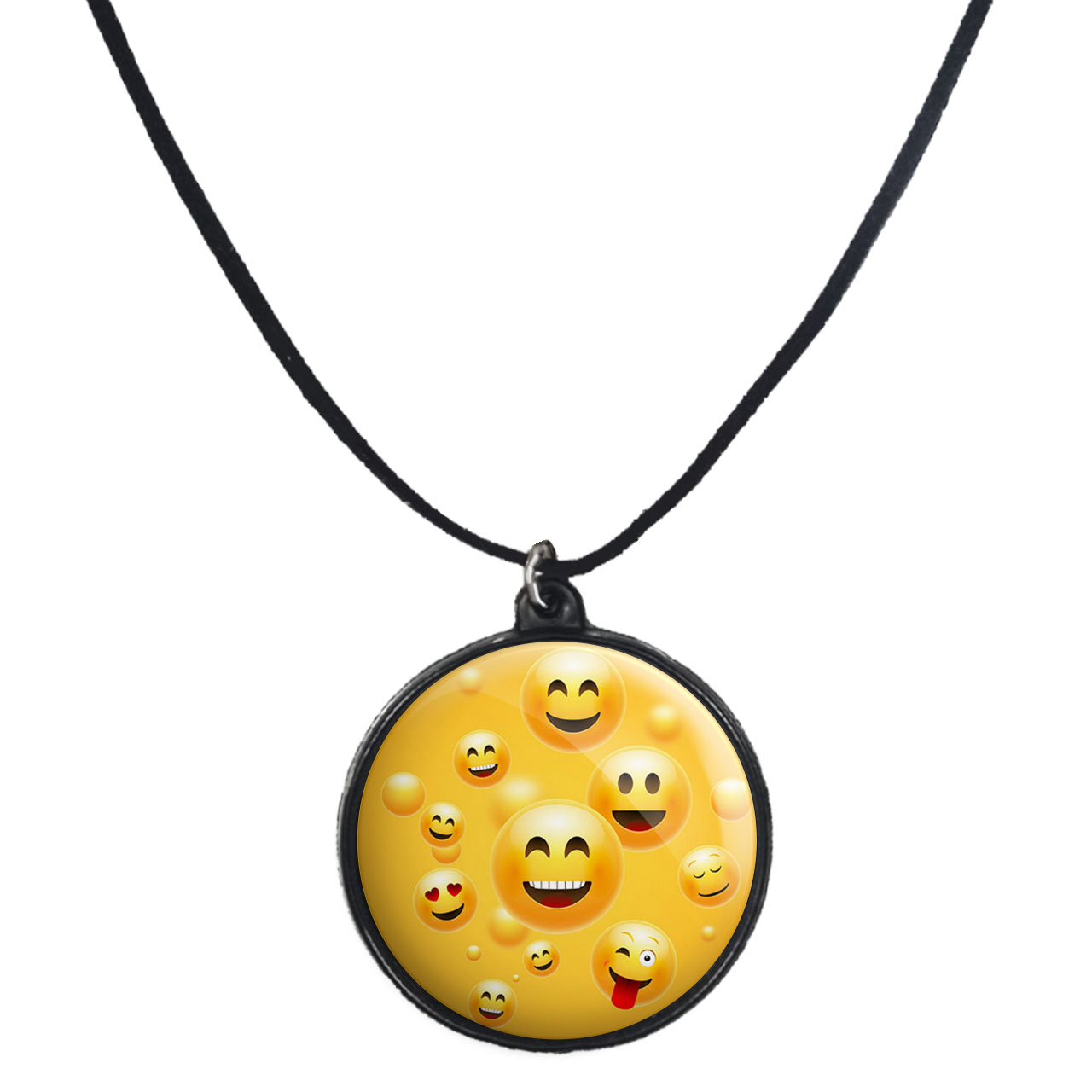 گردنبند پرمانه طرح ایموجی کد pmb.31482 مدل دو طرفه