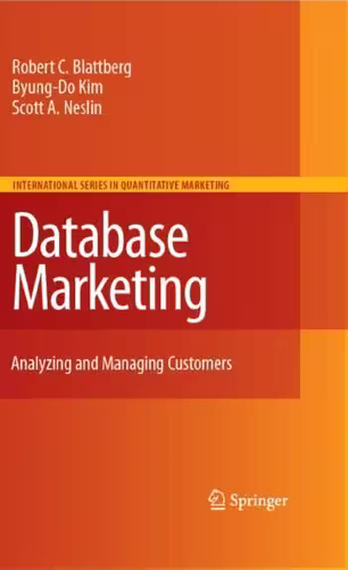 خرید و دانلود نسخه کامل کتاب Database Marketing: Analyzing and Managing Customers