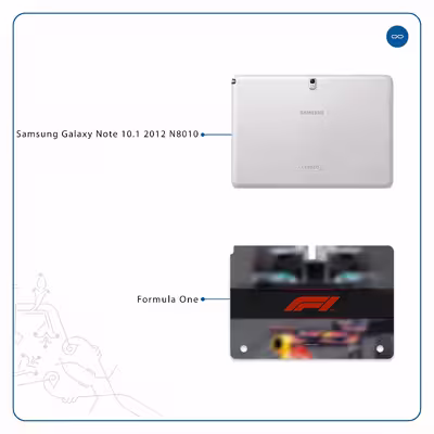 برچسب پوششی ماهوت مدل Formula One مناسب برای تبلت سامسونگ Galaxy Note 10.1 2012 N8010