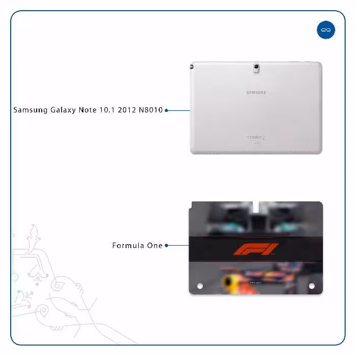 برچسب پوششی ماهوت مدل Formula One مناسب برای تبلت سامسونگ Galaxy Note 10.1 2012 N8010