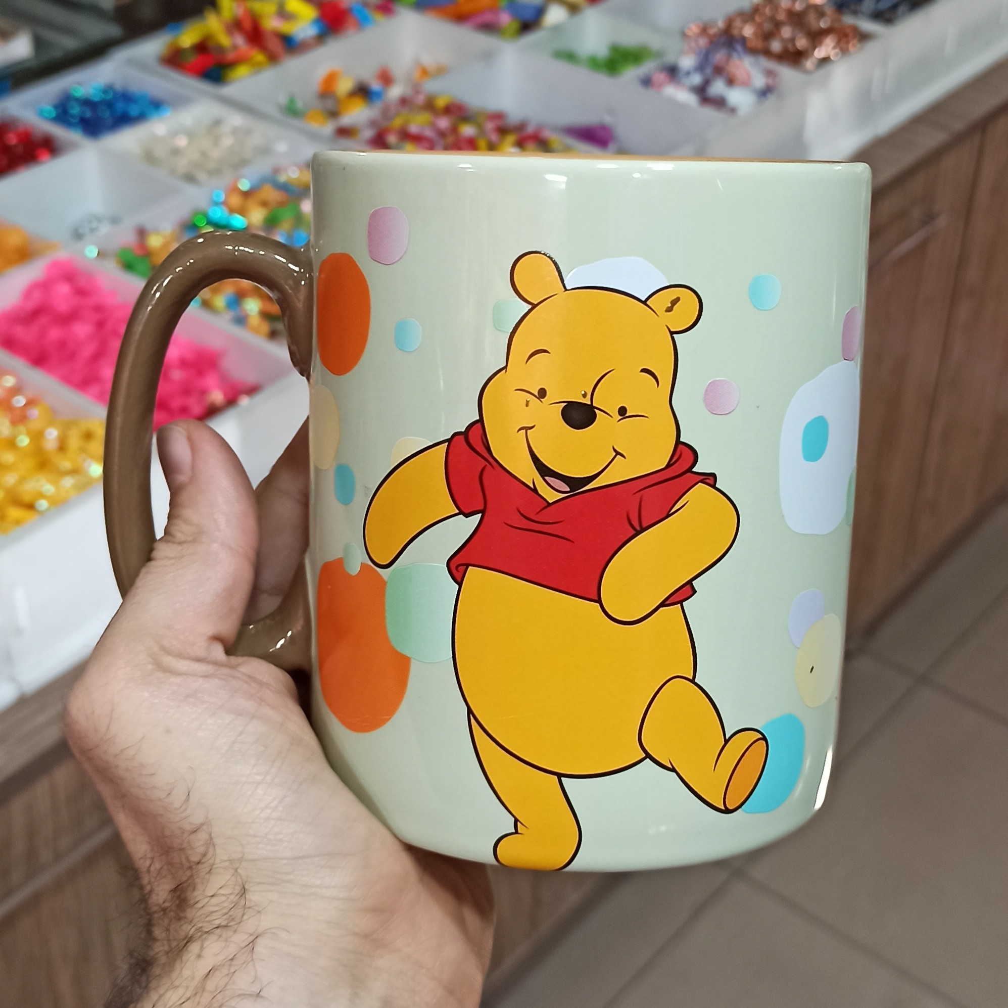 ماگ دیزنی تایلندی اورجینال طرح پو کمیاب سرامیکی سایز بزرگ