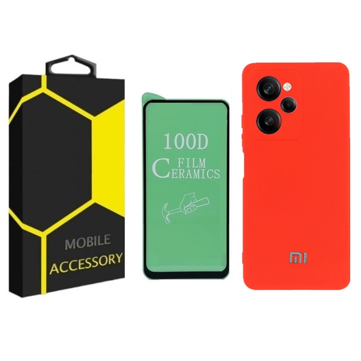 کاور مدل silicon مناسب برای گوشی موبایل شیائومی Poco X5 Pro به همراه محافظ نمایش