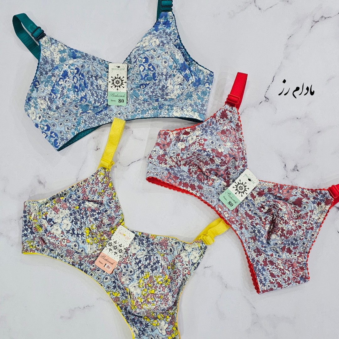 سوتین نخی گلدار سایز 75 80 85  تمام نخ مناسب استفاده روزانه 