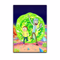 تابلو شاسی گوفی مدل انیمیشن ریک و مورتی طرح Rick and Morty کد GREE36 | دنیای قاب