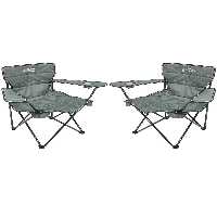 صندلی کمپ سبز مردانه و زنانه کمپینگ اردوگاه لوکس تاشو 2 قطعه GRAY WOLF
