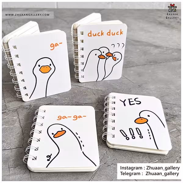 دفترچه فنری Duck Duck طرح اردک