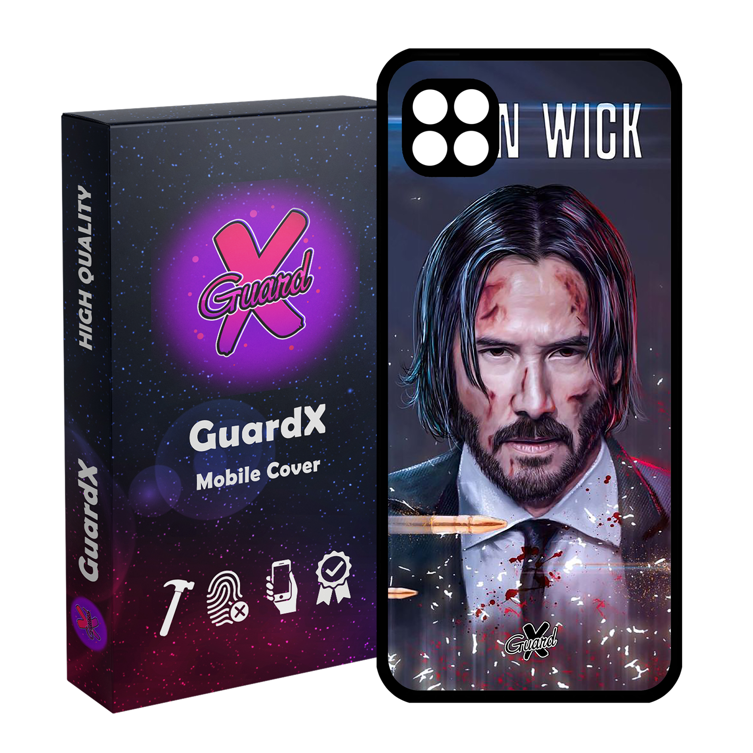 کاور گارد ایکس طرح John Wick مدل Glass10145 مناسب برای گوشی موبایل سامسونگ Galaxy A22 5G