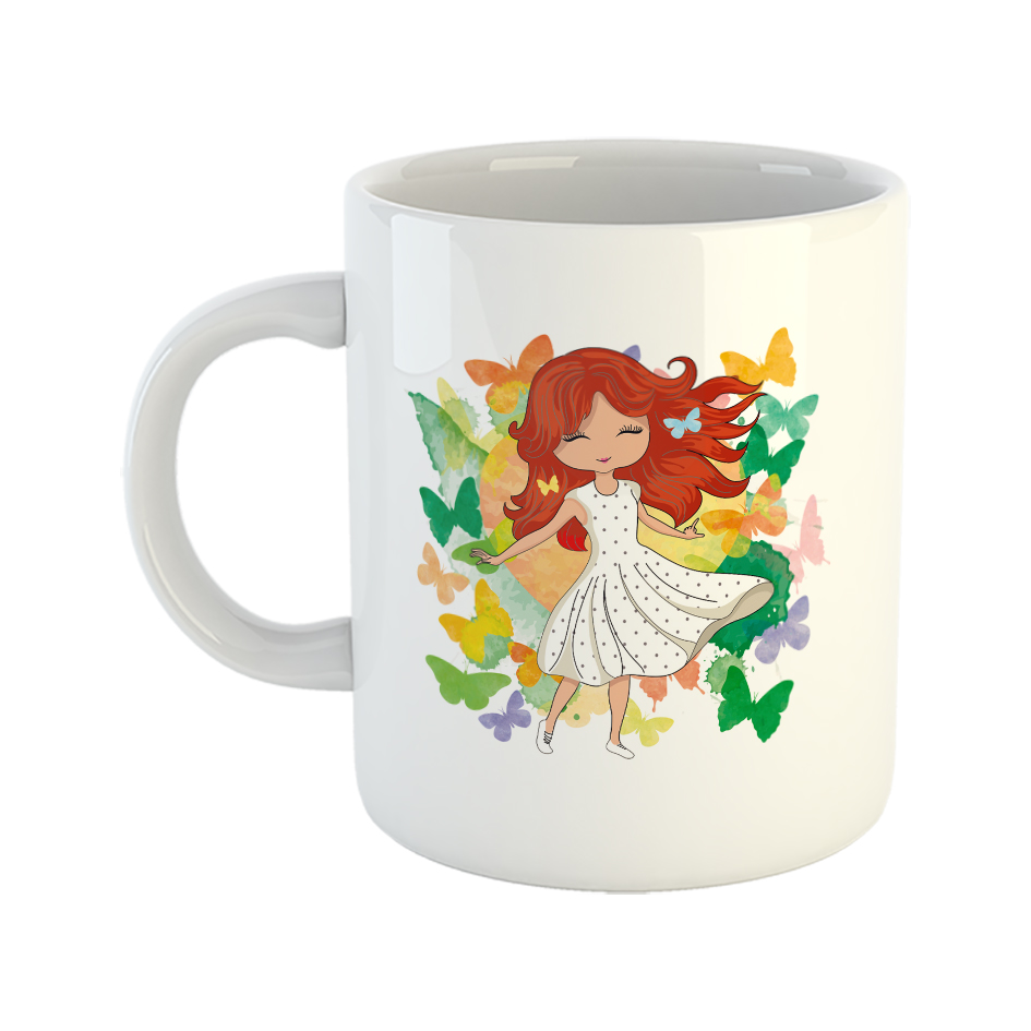 ماگ مدل رقص با پروانه‌ها