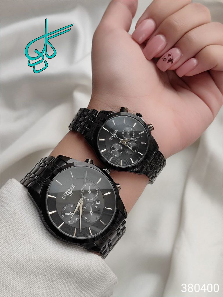 خرید ست ساعت مردانه و زنانه سیتیزن قفل ضامن دار و تقویم کد 2115070 - ردگل