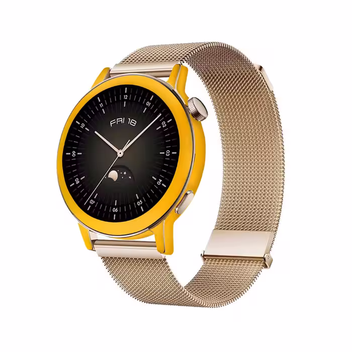 برچسب ماهوت طرح Matte-Deep-Mustard مناسب برای ساعت هوشمند هوآوی Watch GT 3 42mm