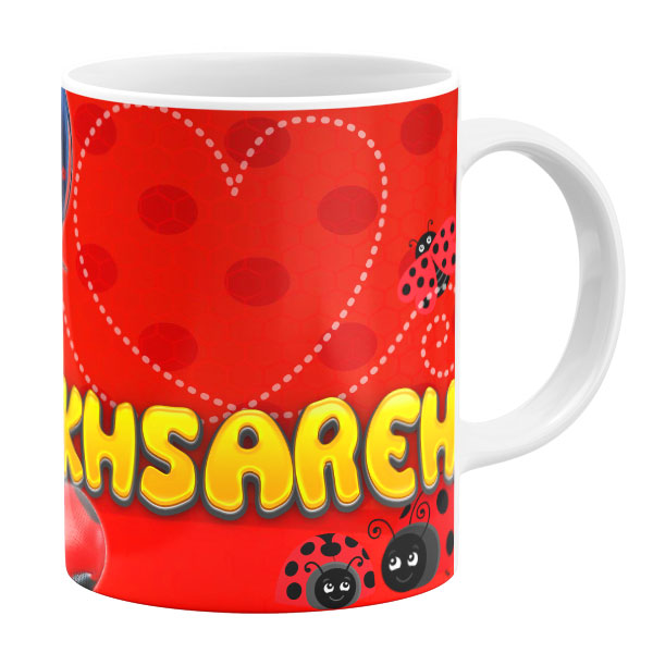 ماگ طرح دختر کفشدوزکی مدل رخساره