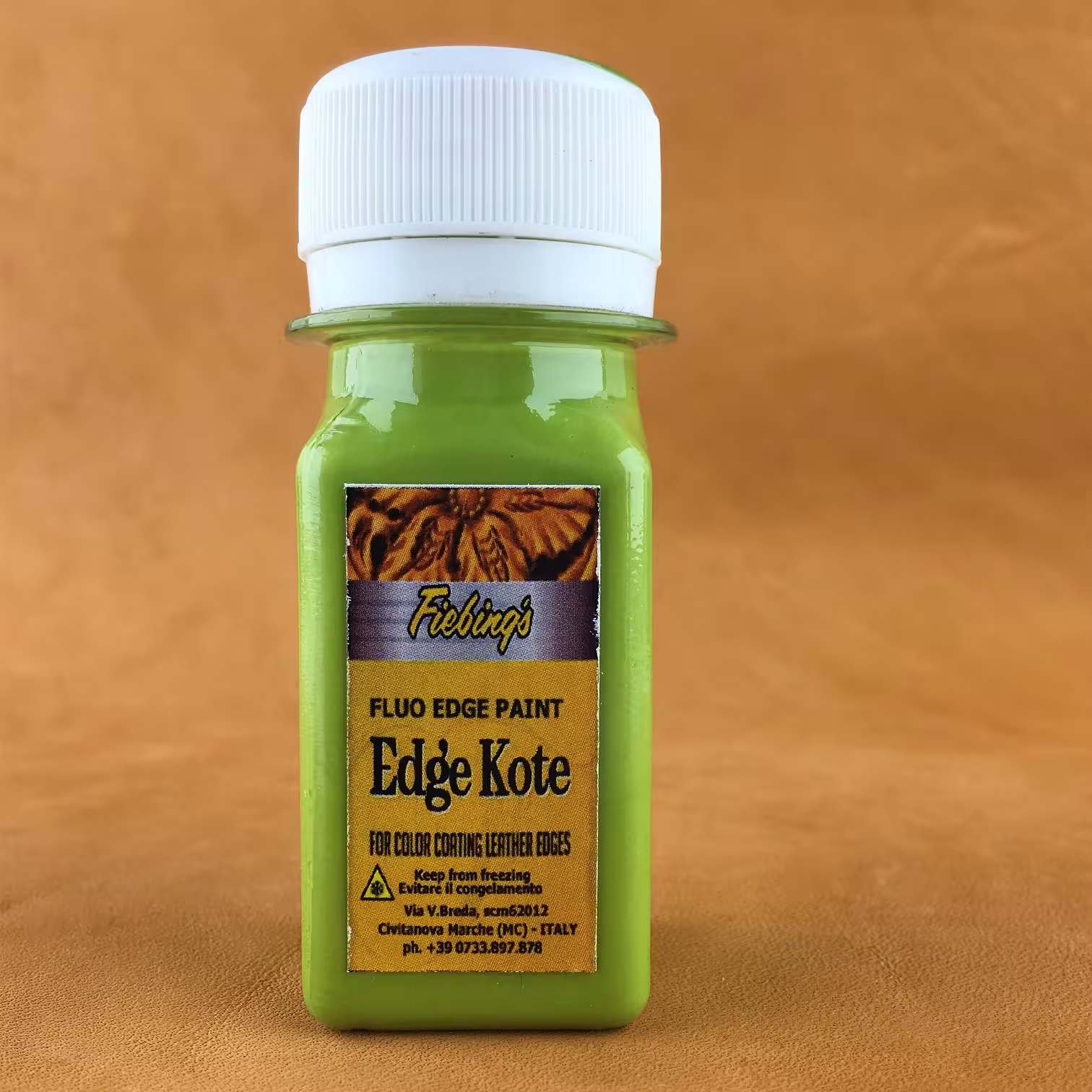 رنگ سبز روشن لبه چرم ادج کوت مدل 20ml حجم 20 میلی لیتر